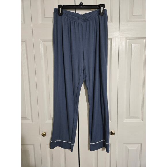 Nicole miller large women's blue ribbed pajama set - Picture 4 of 13